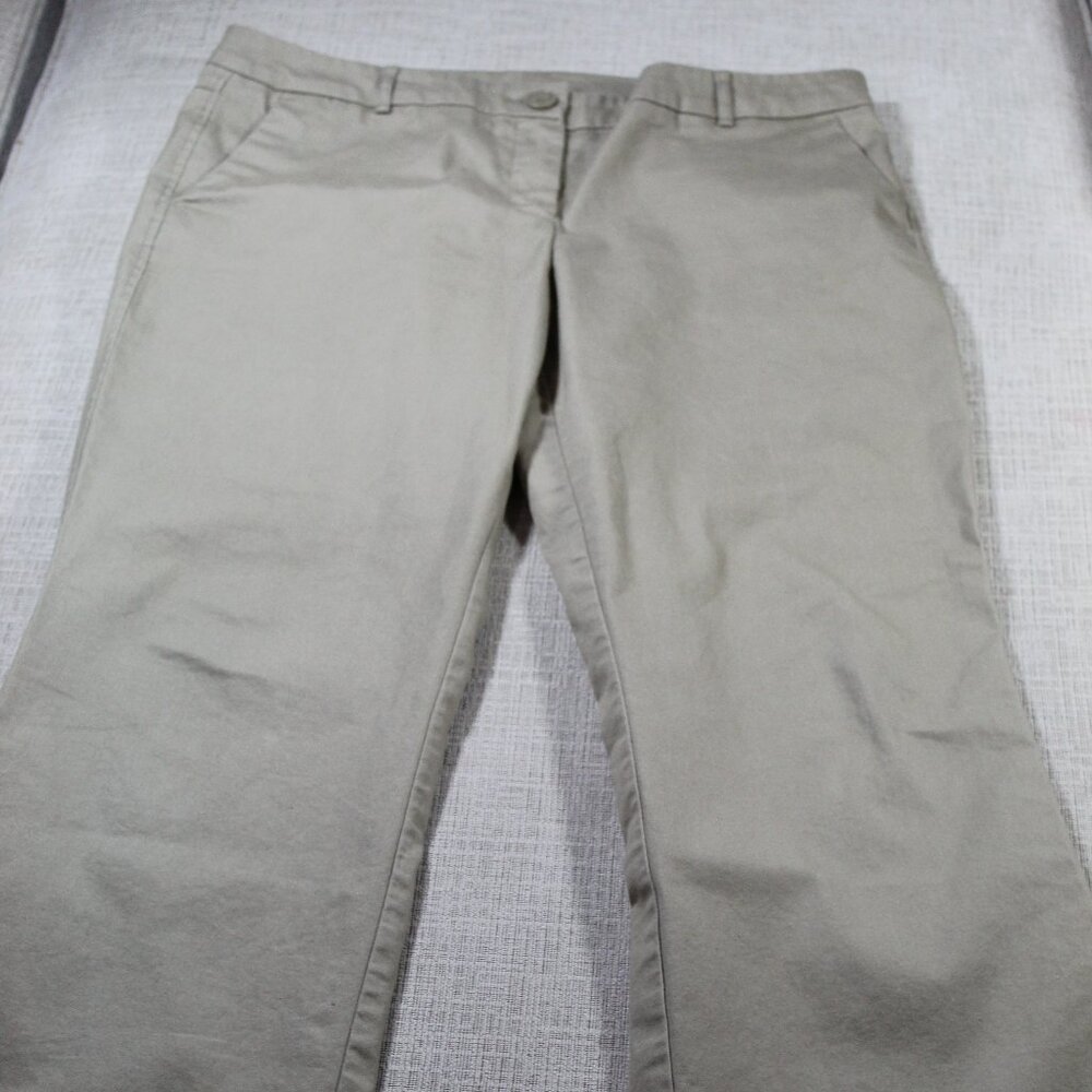 New York & Company Mid Rise Wide Leg Khaki Pants
